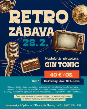 Retro zábava plagát